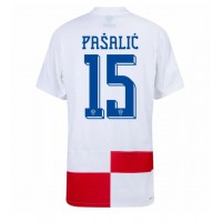 Camisa de Futebol Croácia Mario Pasalic #15 Equipamento Principal Europeu 2024 Manga Curta